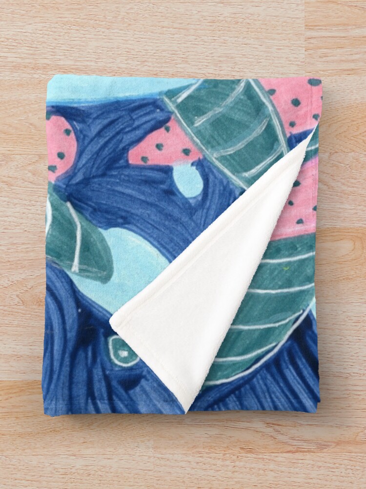 Thumbnail 3 of 6, Throw Blanket, Springtime Botanical designed and sold by JudyHuck.