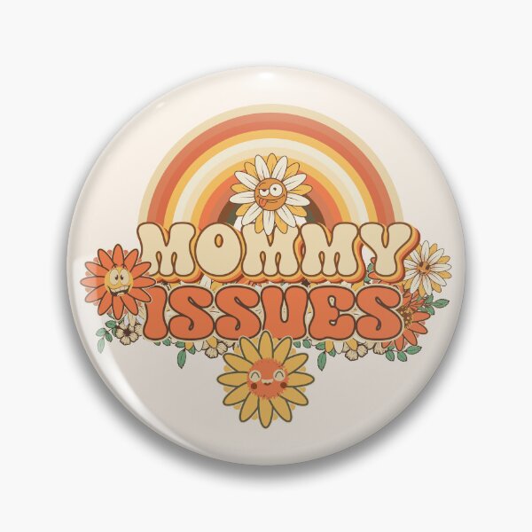 Item preview, Mommy issues Retro quote gift for funny mother Vintage floral pattern designed and sold by HomeCoquette.