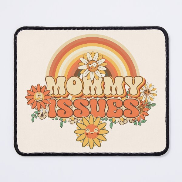 Item preview, Mommy issues Retro quote gift for funny mother Vintage floral pattern designed and sold by HomeCoquette.