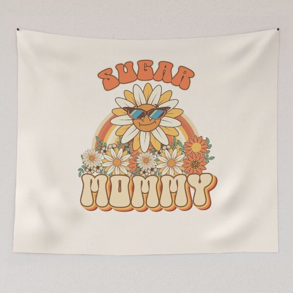 Item preview, Sugar mommy  Retro quote gift for funny mother Vintage floral pattern designed and sold by HomeCoquette.