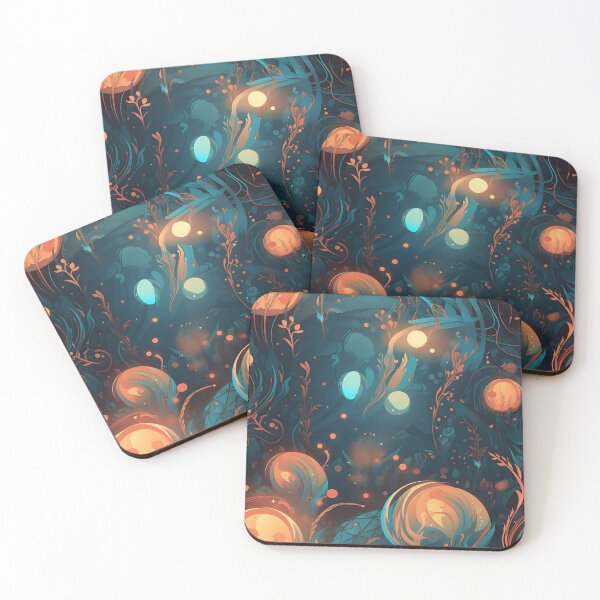 Item preview, Abstract fireflies in a fantasy world designed and sold by CroffleStudio.