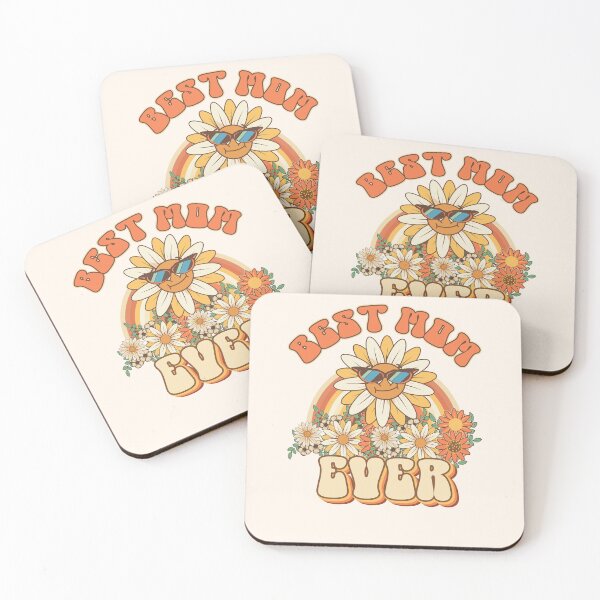 Item preview, Best mom ever  Retro quote gift for funny mother Vintage floral pattern designed and sold by HomeCoquette.