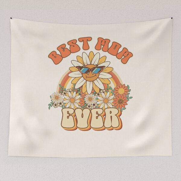 Item preview, Best mom ever  Retro quote gift for funny mother Vintage floral pattern designed and sold by HomeCoquette.