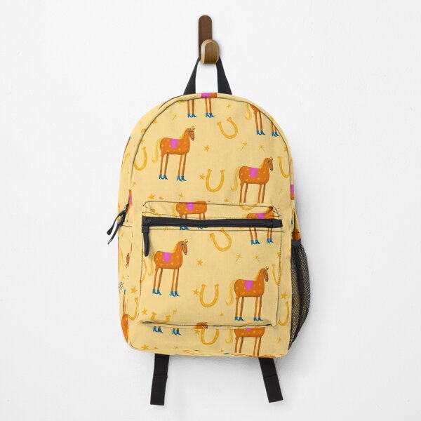 Artikelvorschau, Funny horse golden with stars and blue boots- pattern - yellow background entworfen und verkauft von Studio Lydia  Lovely.