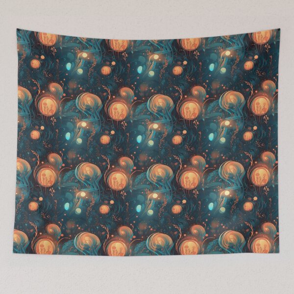 Item preview, Abstract fireflies in a fantasy world designed and sold by CroffleStudio.