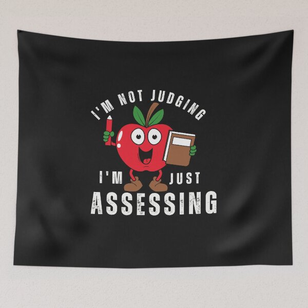 Item preview, I'm not Judging  I'm Just Assessing Funny Typography Quote  designed and sold by thedazzlingmonk.