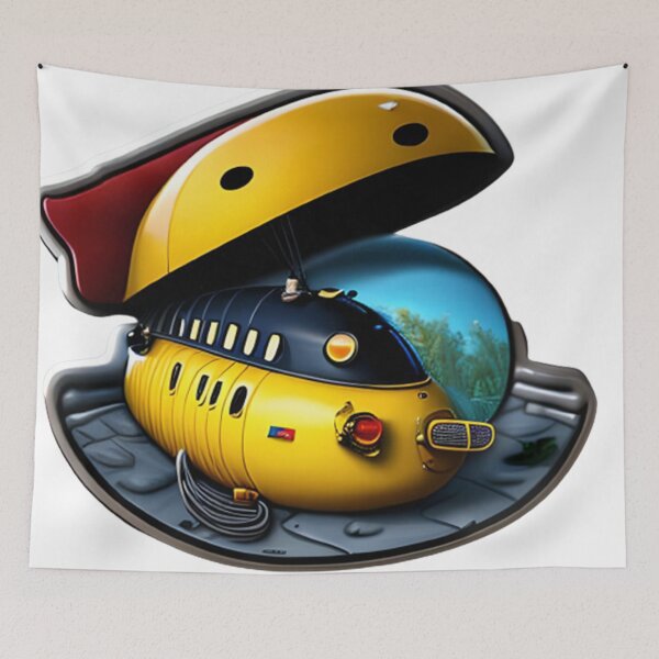 Item preview, Submerged Adventure: A Submarine Sticker designed and sold by Permana96.