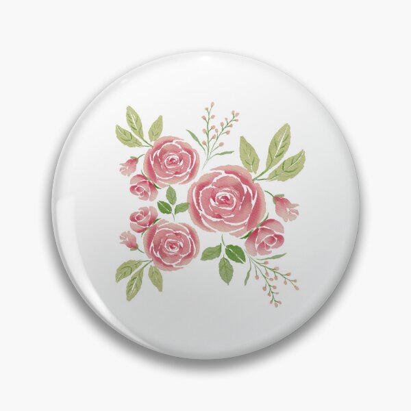 Item preview, Pink roses watercolor painting designed and sold by Anggiena.