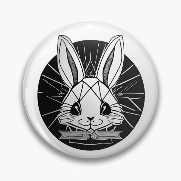 Artikelvorschau, Kawaii-Kaninchen-Logo - Linearer Stil & Tattoo entworfen und verkauft von wildbamboo.