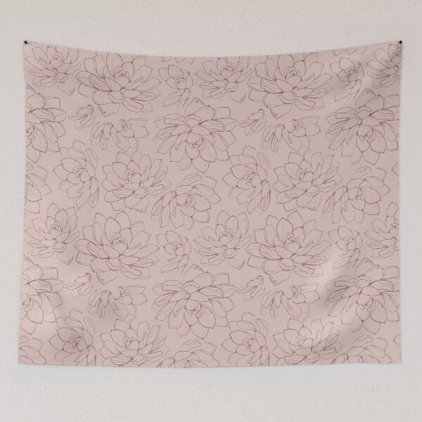 Item preview, Pink & Terracotta Line Art Succulent designed and sold by Claudi Lourens.