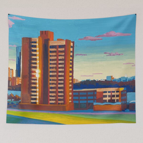Item preview, MacGregor House from MIT - Acrylic Marker Illustration designed and sold by WrenInFlight.