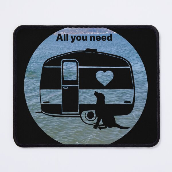 Item preview, ALL YOU NEED HEART DOG CARAVAN LLANFACHRAETH designed and sold by Marni Scofidio Desi9ns.