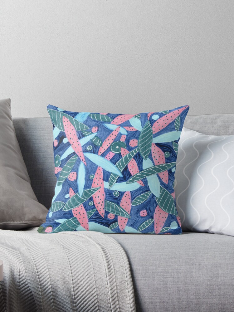 Thumbnail 1 of 4, Pillow, Springtime Botanical designed and sold by JudyHuck.