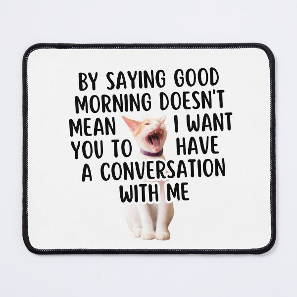 Item preview, Morning Grouch Cat designed and sold by AlfabetDesign.