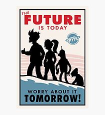 The Future is Today Propaganda Poster Photographic Print