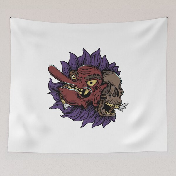 Item preview, Tengu x skull designed and sold by 995dsgn.