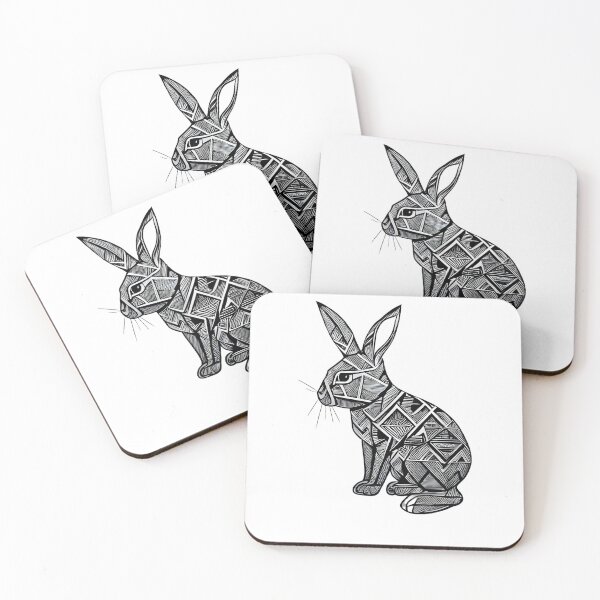 Item preview, Linear Rabbit - Mandala Style designed and sold by wildbamboo.