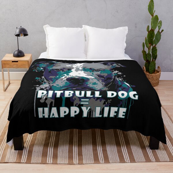 Item preview, Pit bull dog means happy life designed and sold by HBWOLFARTS.