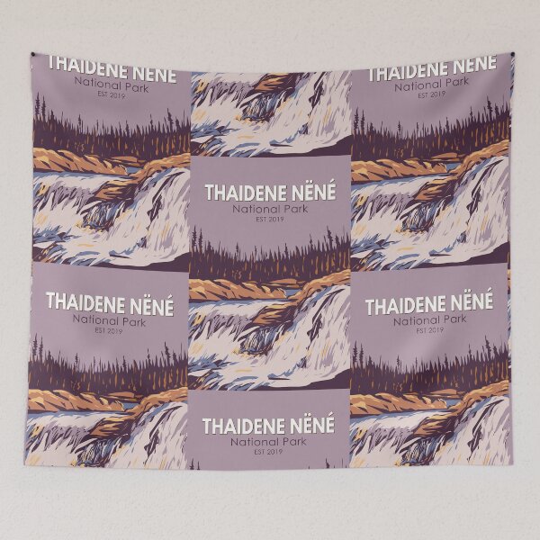 Item preview, Thaidene Nene National Park Canada Travel Art Vintage designed and sold by KrisSidDesigns.