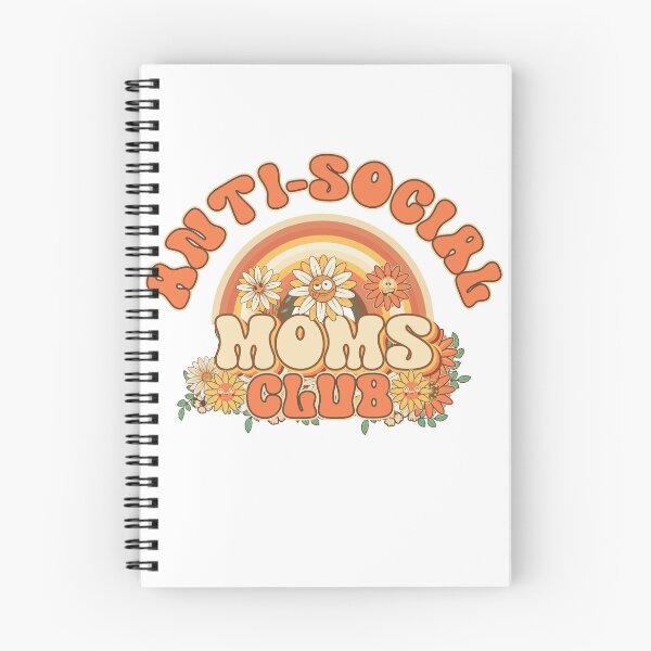 Item preview, Antisocial moms club Retro quote gift for funny mother Vintage floral pattern designed and sold by HomeCoquette.