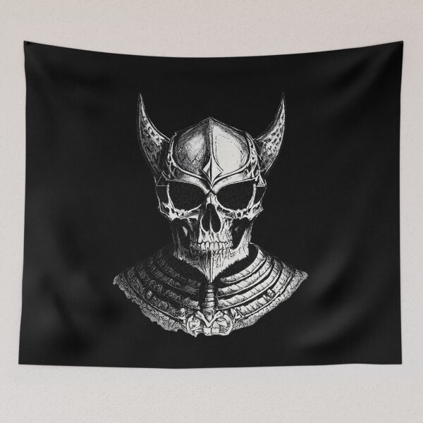Item preview, Armored Knight Skull with horns  designed and sold by digitaldraw4you.