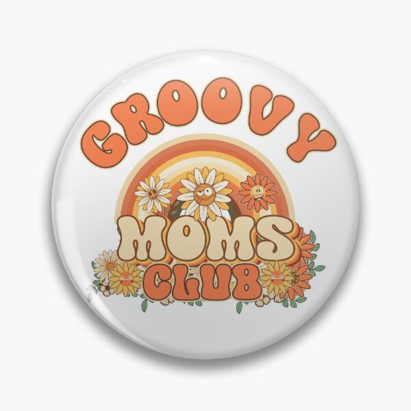 Item preview, Groovy moms club Retro quote gift for funny mother Vintage floral pattern designed and sold by HomeCoquette.
