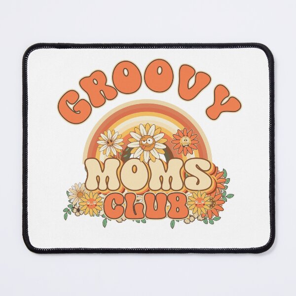 Item preview, Groovy moms club Retro quote gift for funny mother Vintage floral pattern designed and sold by HomeCoquette.