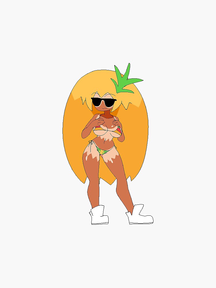"Pizza Tower Pineapple Topping Waifu" Sticker for Sale by