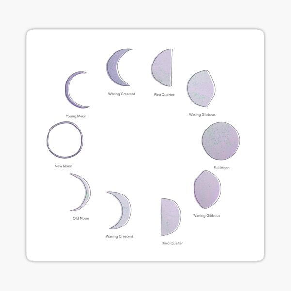 Item preview, Moon Phases designed and sold by threepetals.