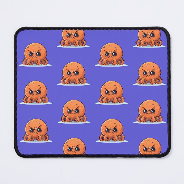 Item preview, Orange grumpy octopus designed and sold by MidgardWonders.