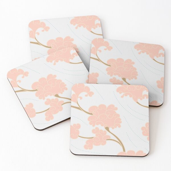 Item preview, Peach pastel cloud tree pattern designed and sold by Anggiena.