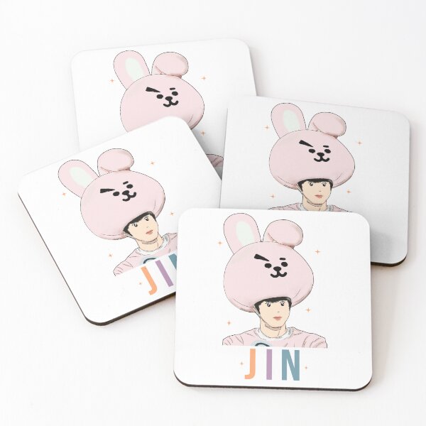 Item preview, JIN BTS WEARING PINK RABBIT COSTUME designed and sold by Aurorasl.