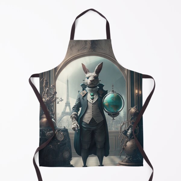 Item preview, Environmentalist Rabbit celebrating Earth Day - surrealist AI Generated Art designed and sold by Flowsaiartshop.