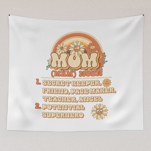 Item preview, Moms funny sarcastic quote Retro quote gift for funny mother Vintage floral pattern designed and sold by HomeCoquette.