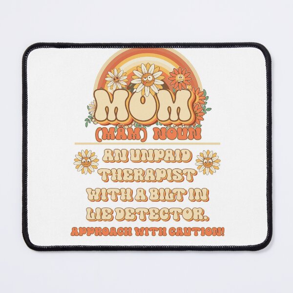 Item preview, Moms funny cute quote Retro quote gift for funny mother Vintage floral pattern designed and sold by HomeCoquette.
