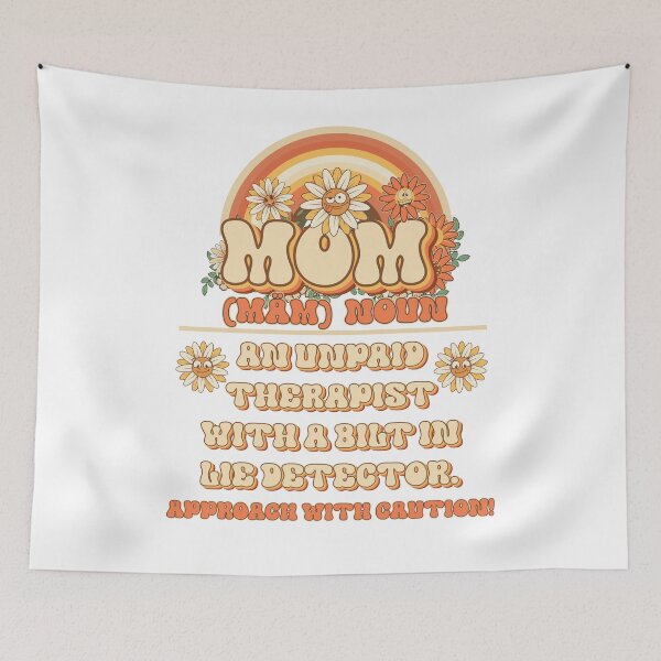 Item preview,  Moms funny cute quote Retro quote gift for funny mother Vintage floral pattern designed and sold by HomeCoquette.