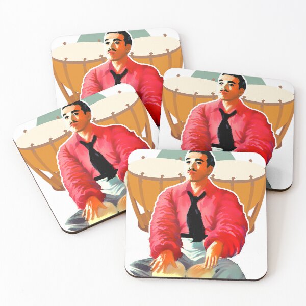 Item preview, Latino musician man playing drum designed and sold by gabihat.