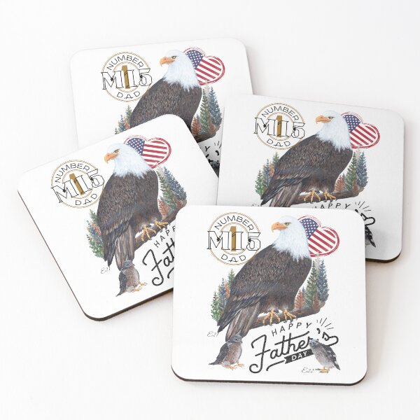 Item preview, Happy Father's Day - Bald Eagle M15 Art designed and sold by Roy & Tiffany.