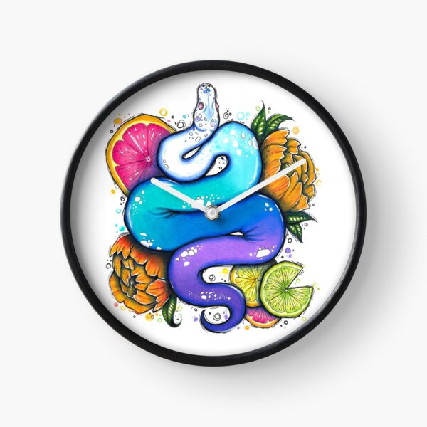 Citrus Snake Clock