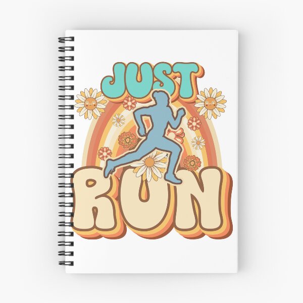 Item preview, Just run Runner retro quote  gift for running Vintage floral pattern designed and sold by HomeCoquette.