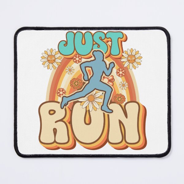 Item preview, Just run Runner retro quote gift for running Vintage floral pattern designed and sold by HomeCoquette.