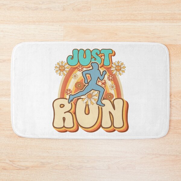 Item preview, Just run Runner retro quote  gift for running Vintage floral pattern designed and sold by HomeCoquette.