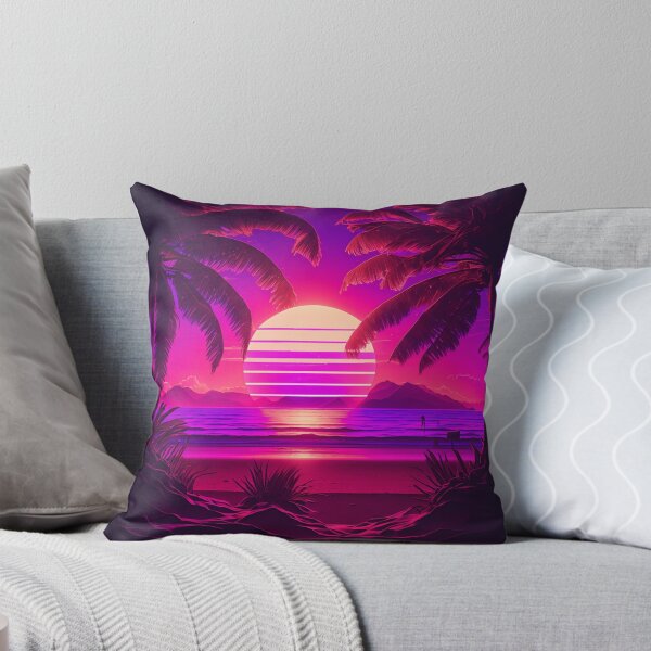 Item preview, Synthwave Palms And Sunset designed and sold by VhsNeon.