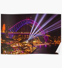Sydney Harbour Bridge Vivid Poster
