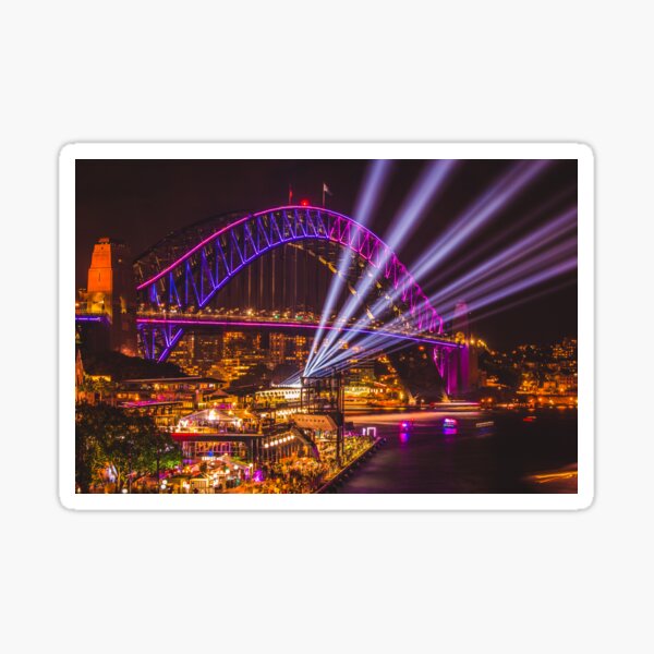 Sydney Harbour Bridge Vivid Sticker