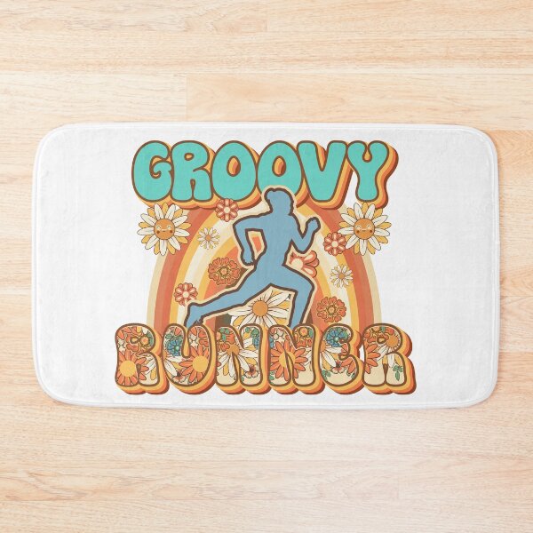 Item preview, Groovy Runner retro quote  gift for running Vintage floral pattern designed and sold by HomeCoquette.