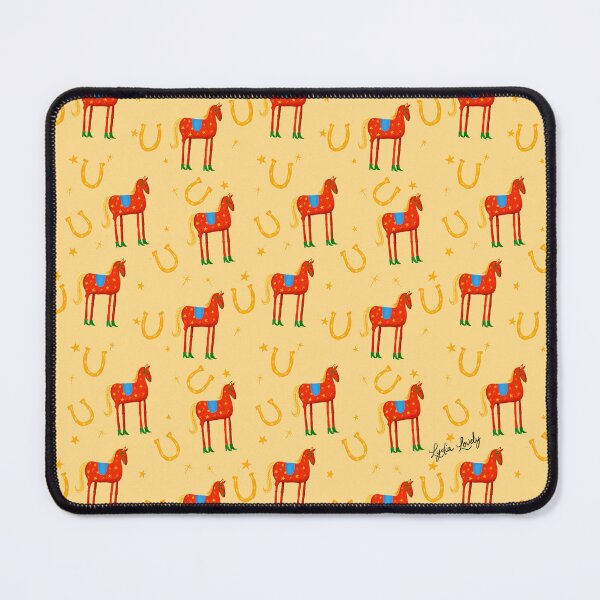 Artikelvorschau, Funny horse red- yellow background- with stars and green boots entworfen und verkauft von Studio Lydia Lovely.