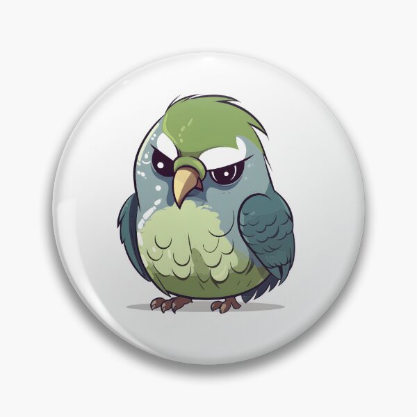 Item preview, Green grumpy parrot designed and sold by MidgardWonders.
