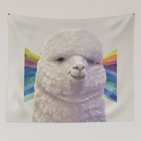 Item preview, Winking Alpaca Meme designed and sold by Mashz.