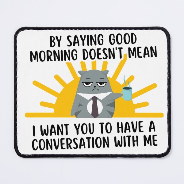 Item preview, Morning Grouch Cat, Sun designed and sold by AlfabetDesign.